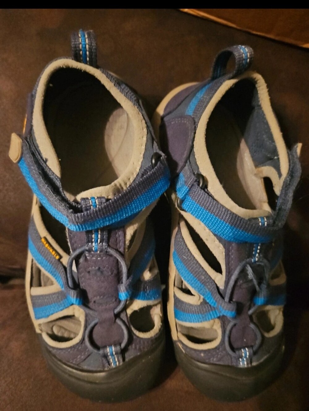 Kids Blue and Navy Secure-Fit Shoes